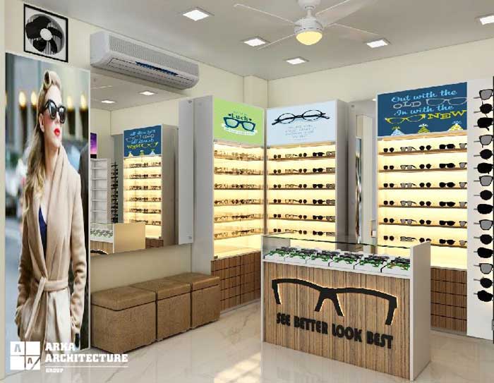 مدل های طراحی داخلی فروشگاه عینک