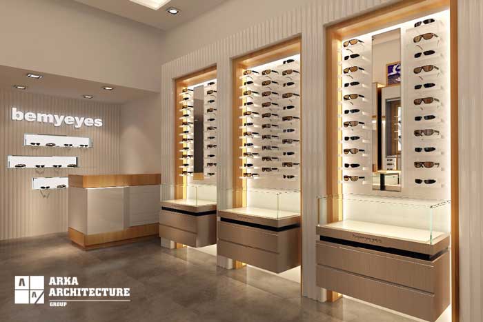 مدل های طراحی داخلی فروشگاه عینک