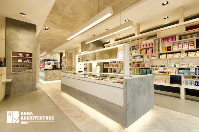 مدل های طراحی داخلی فروشگاه لوازم آرایشی