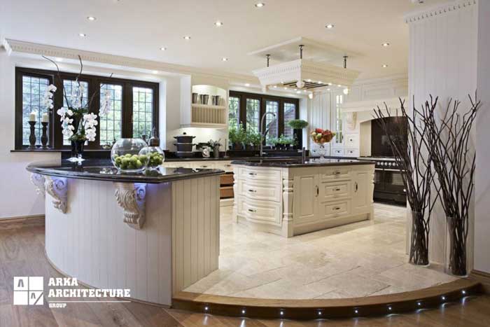 مدل های طراحی داخلی آشپزخانه دو جزیره ای