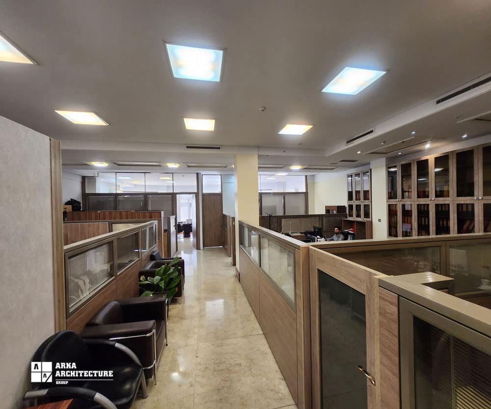 دکوراسیون اداری ساختمان بانک گردشگری